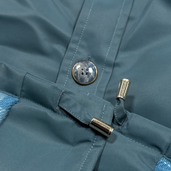 God's True Cashmere Parachute Cashmere Lined Nylon Jacket Teal Green Mens XL - Picture 4 of 10